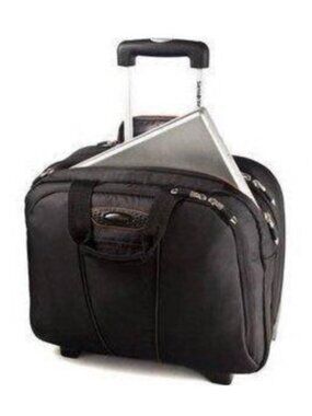 SAMSONITE Black Rolling Laptop Briefcase Travel Bag Wheel Carry On